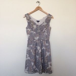Gap Ruffle V-neck Sleeveless Floral Mini Dress